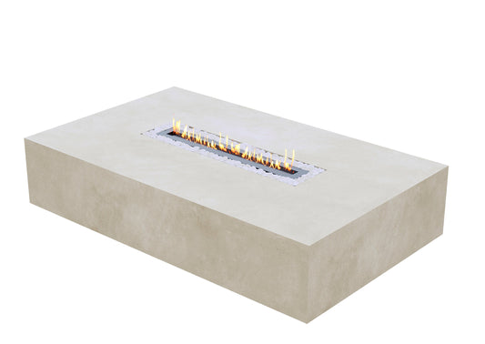 Mesa de centro de microcemento 120x80 con quemador de Bioetanol