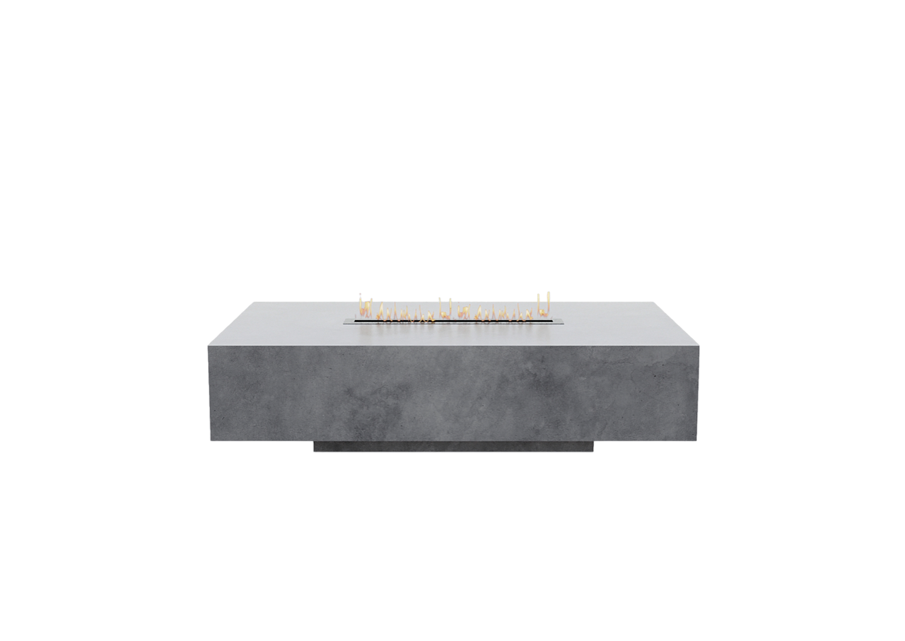 Mesa de centro de microcemento 120x80 con quemador de Bioetanol
