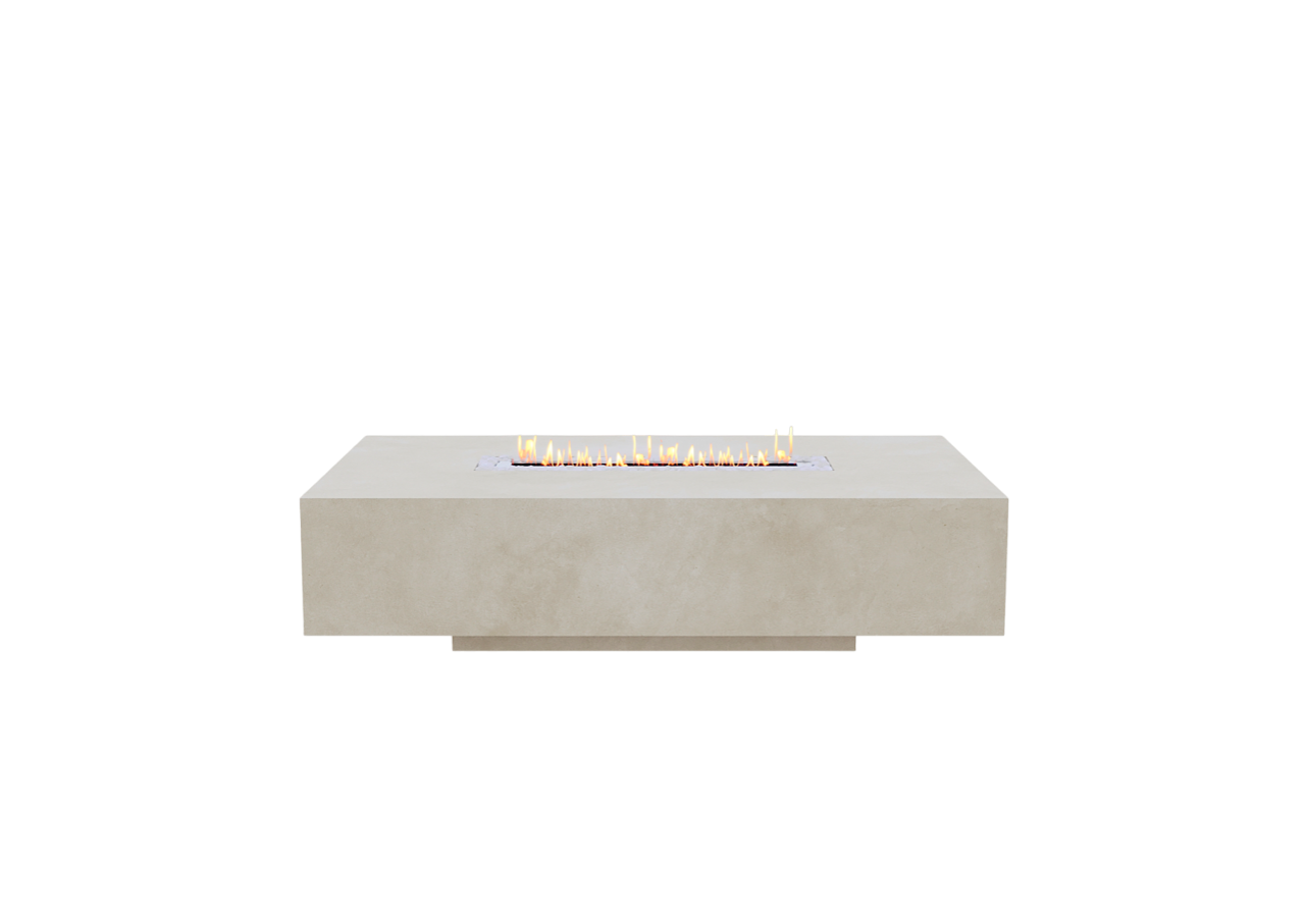 Mesa de centro de microcemento 120x80 con quemador de Bioetanol