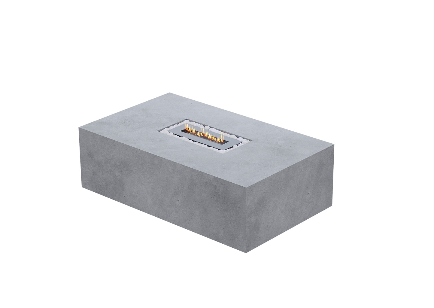 Mesa de centro de microcemento 100X60 con quemador de Bioetanol