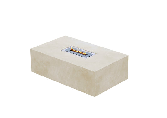 Mesa de centro de microcemento 100X60 con quemador de Bioetanol
