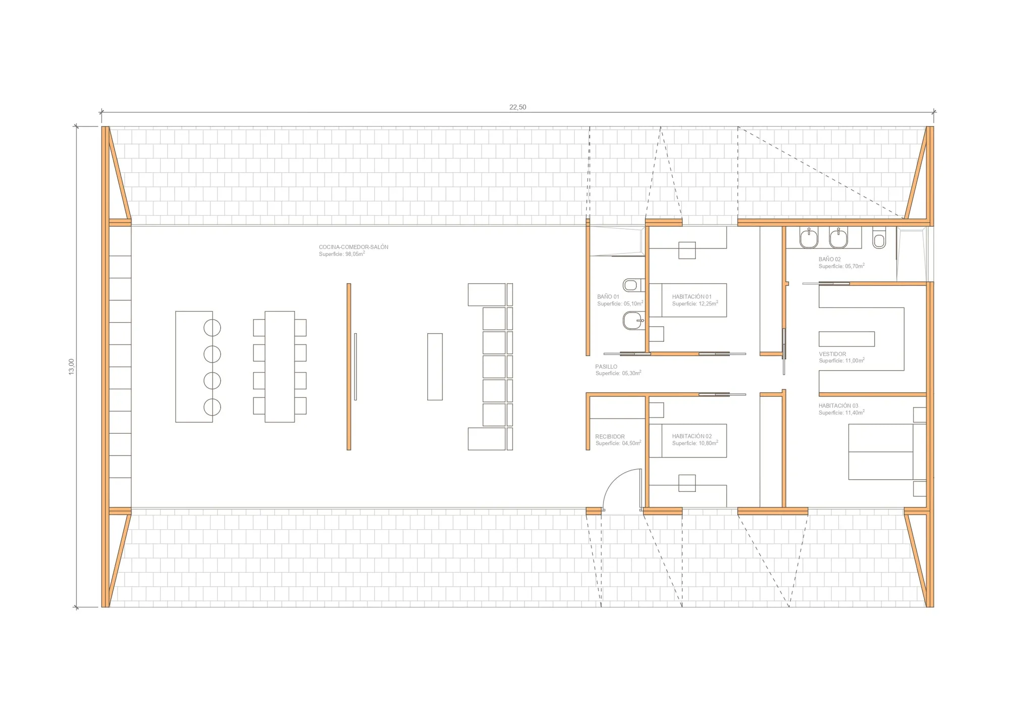 Plano de la vivienda Bianca