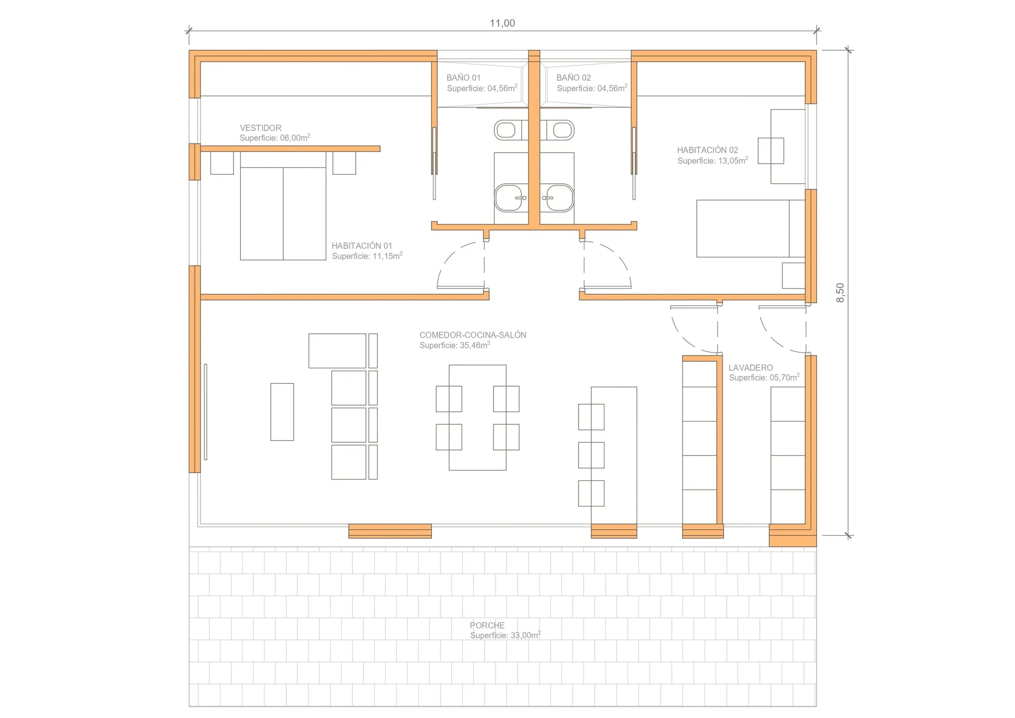 Plano de la vivienda Infinity
