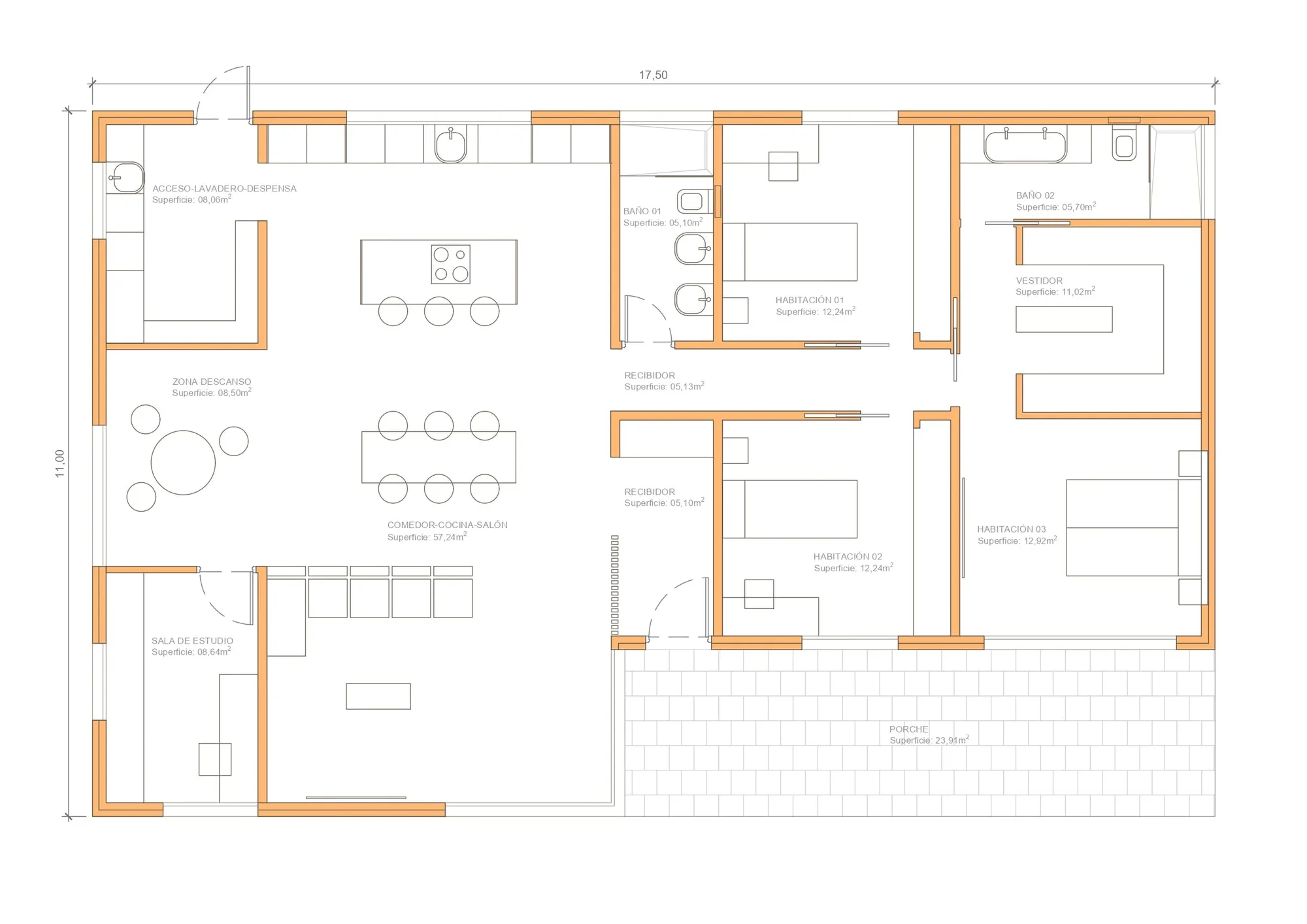 Plano de la vivienda Lanzarote