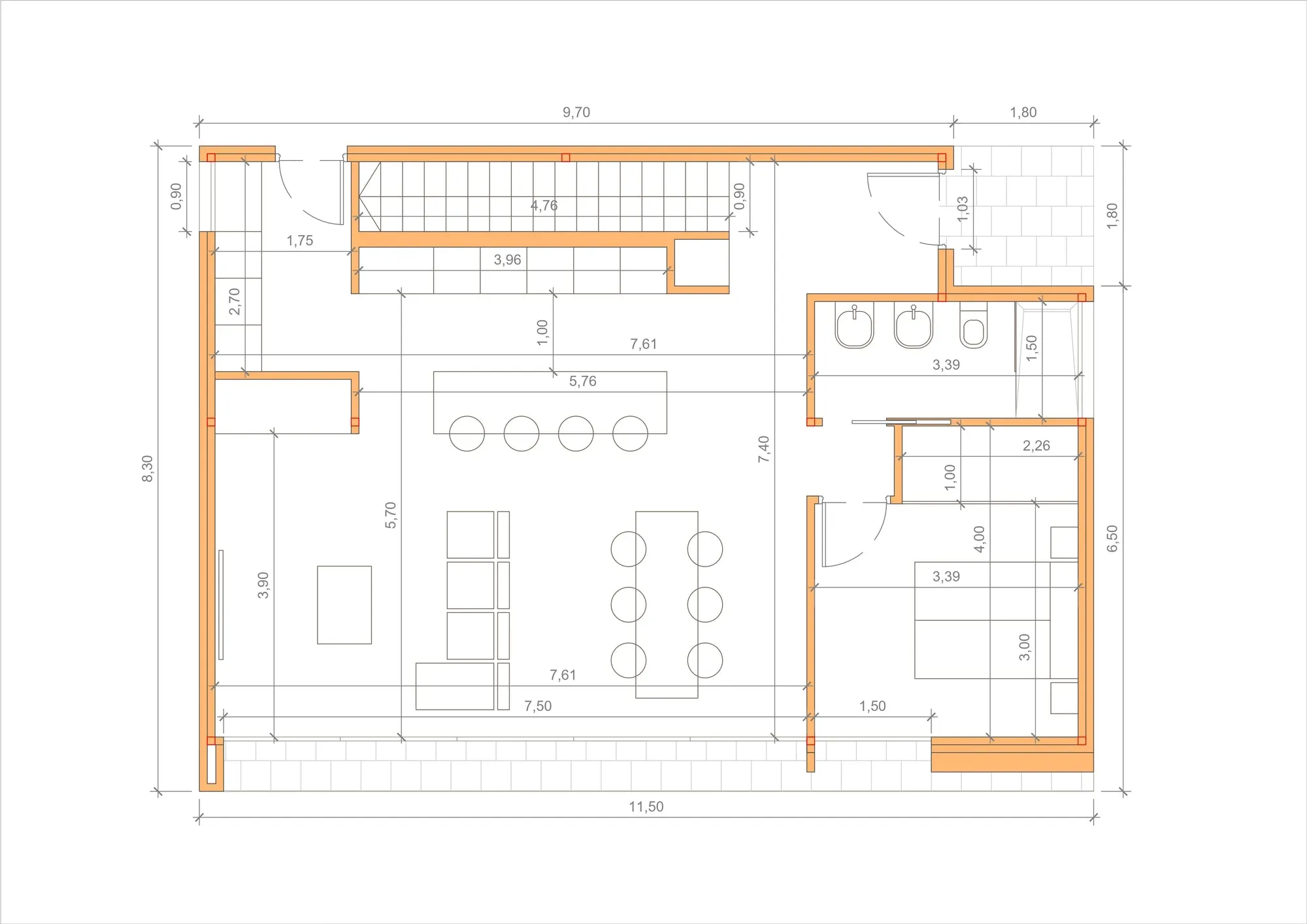 Plano de la vivienda Marina