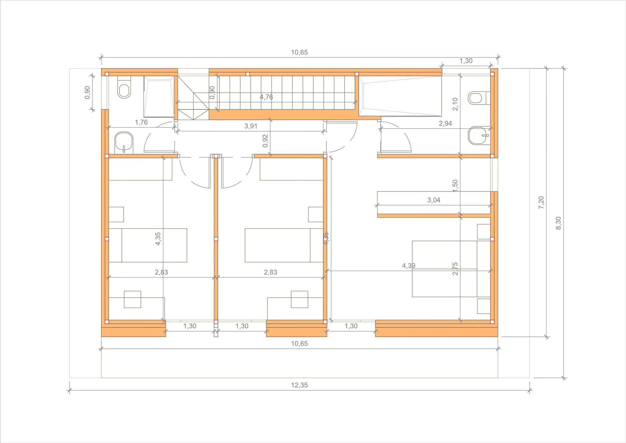 Plano de la vivienda Marina