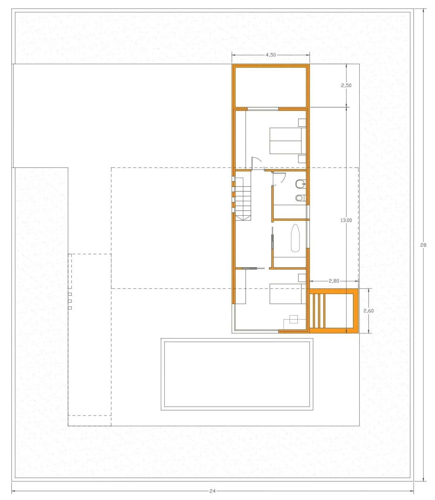 Plano de la vivienda Villa Arenal