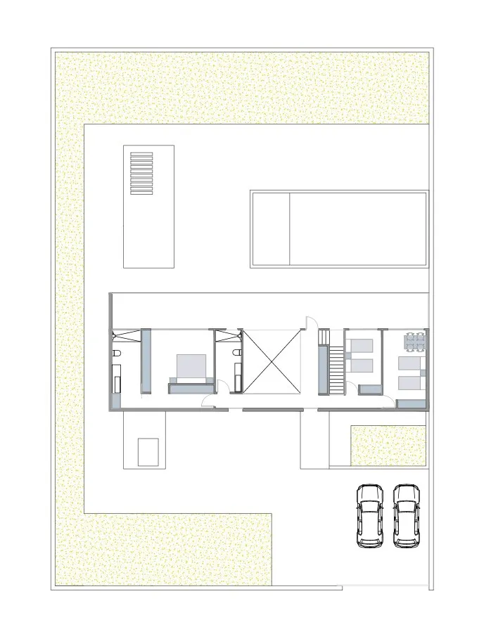 Plano de la vivienda Villa Atlas, Planta primera