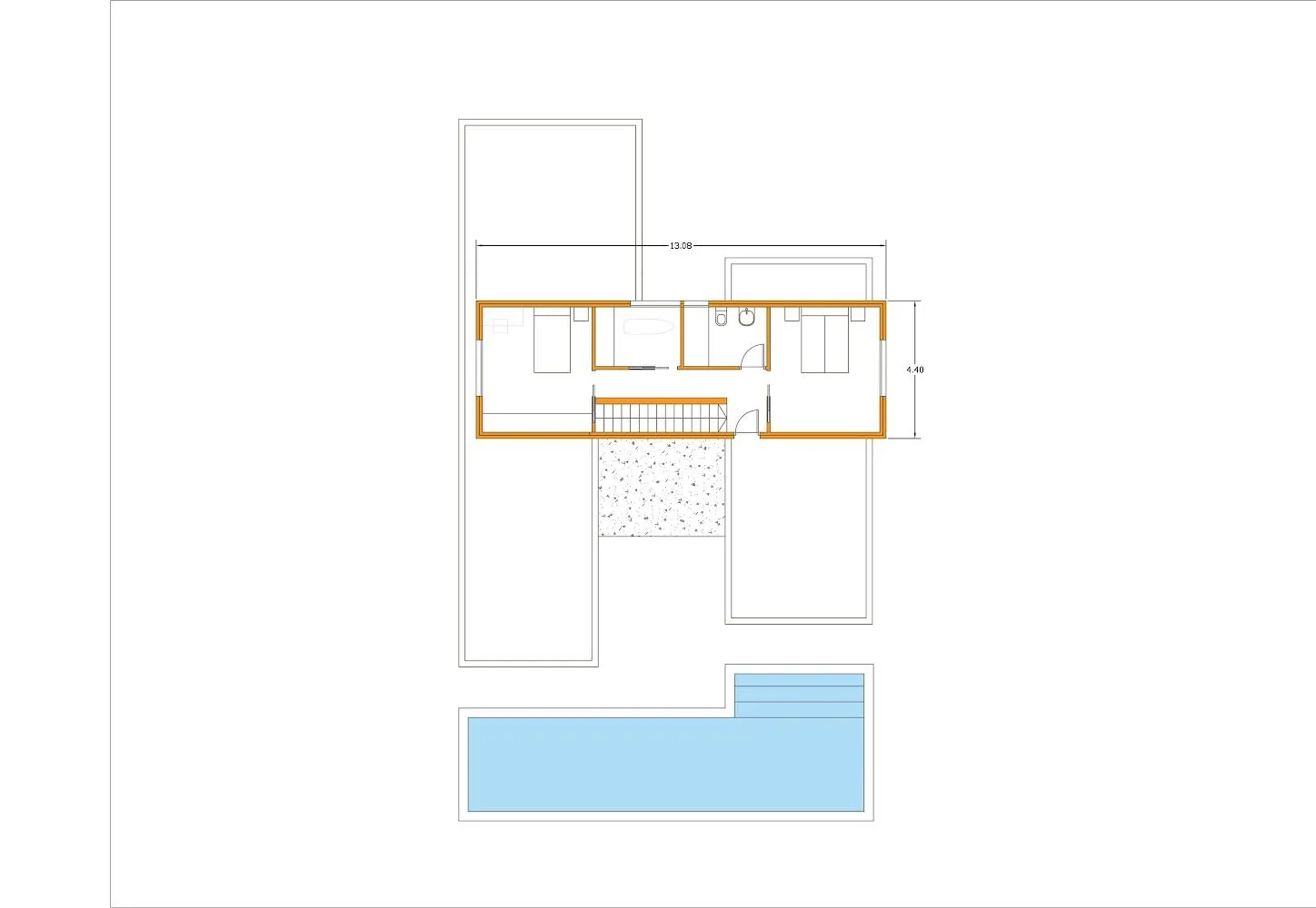 Plano de la vivienda Villa Perla, Planta primera